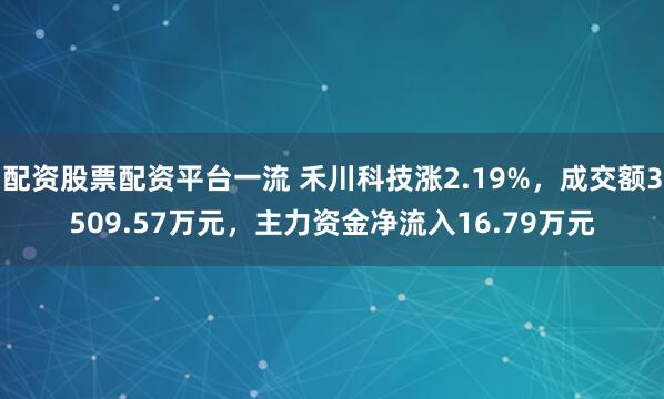 配资股票配资平台一流 禾川科技涨2.19%，成交额3509.57万元，主力资金净流入16.79万元
